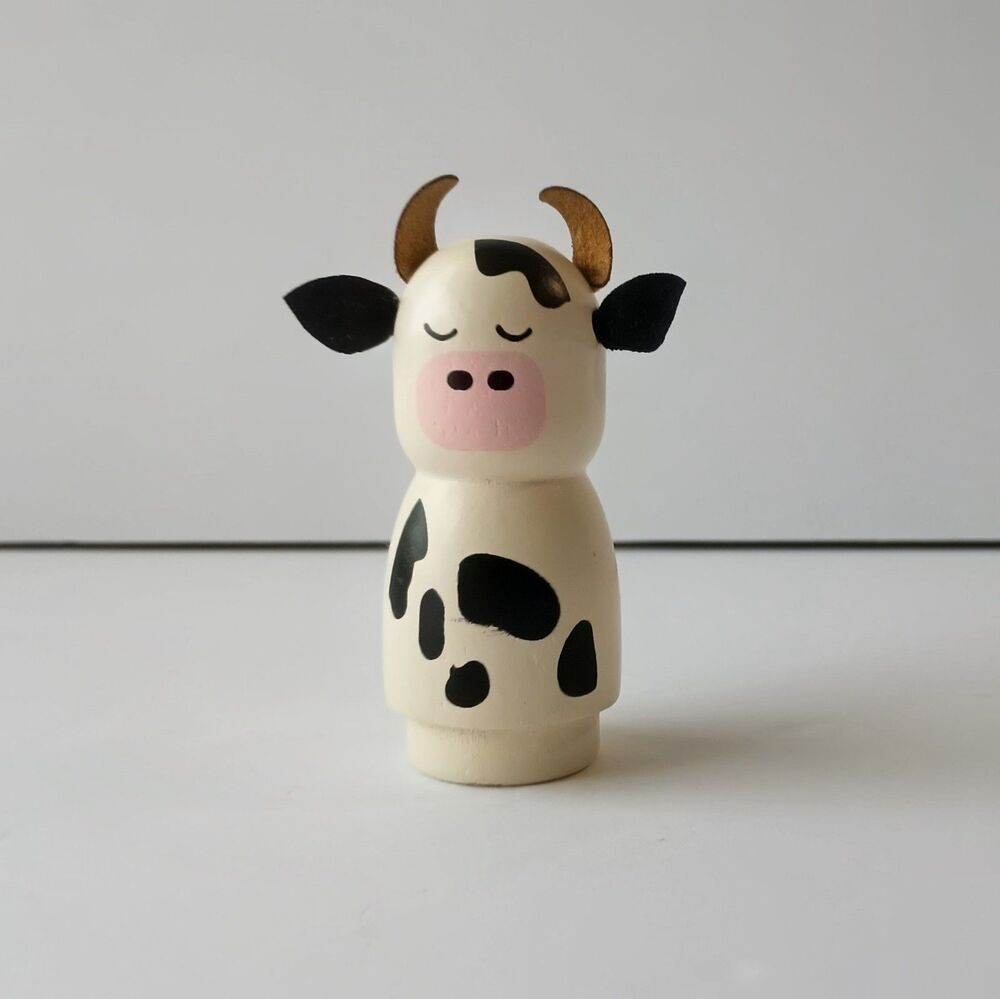 Hearth & Hand Cow Wood Figure Magnolia Toy Farm Animal Replacement